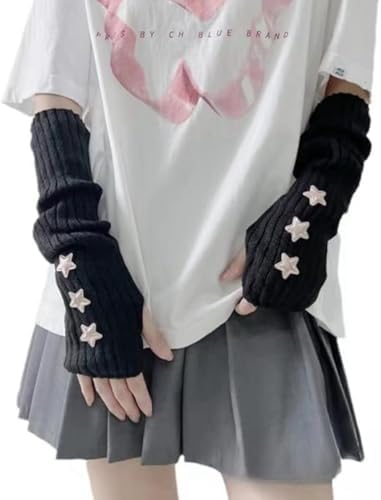 MILLEVIBE Harajuku Arm Warmers - Y2K Grunge Lolita Star, Cute